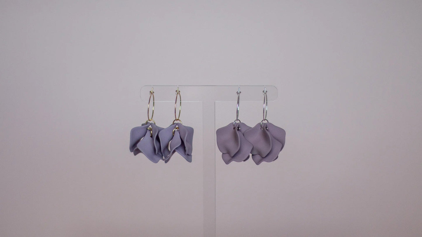 Peony Hoop Earrings - Willow Collective