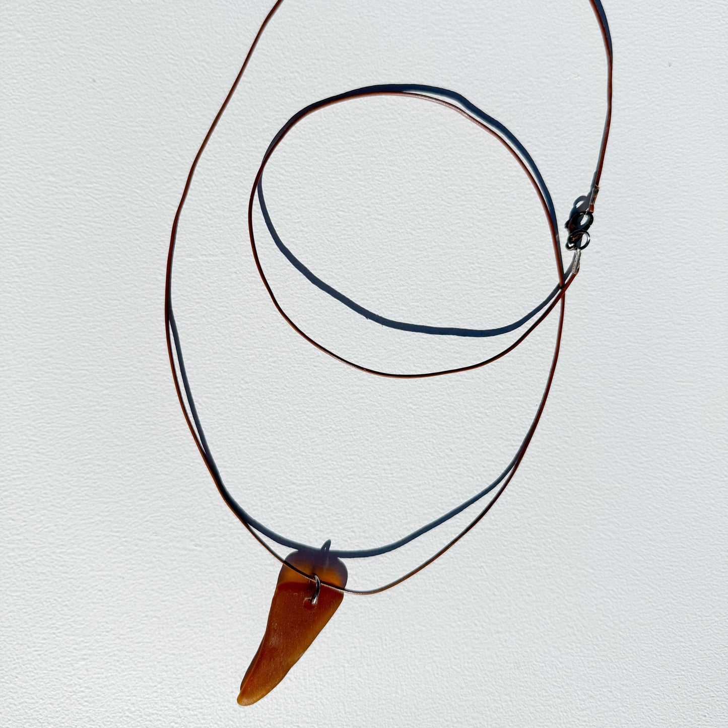 Amber Sea Glass Necklace - Mr. Bumble