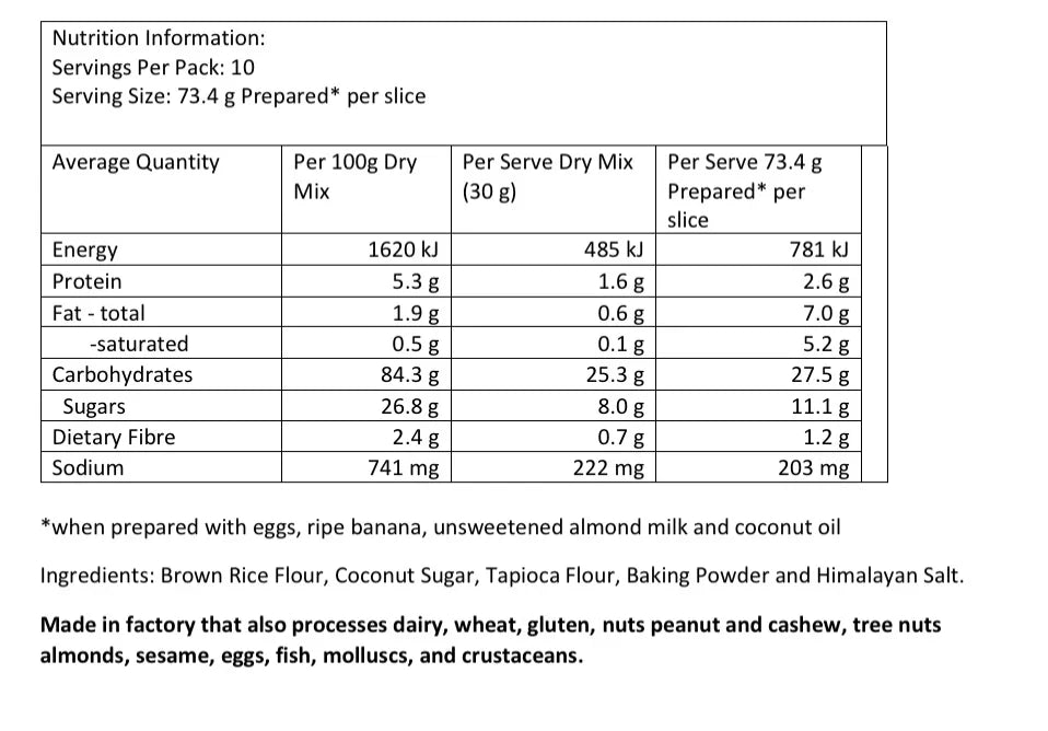Banana Bread - Alkeme Wholefoods