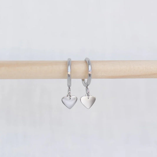 Heart Hoops - KatyB Jewellery