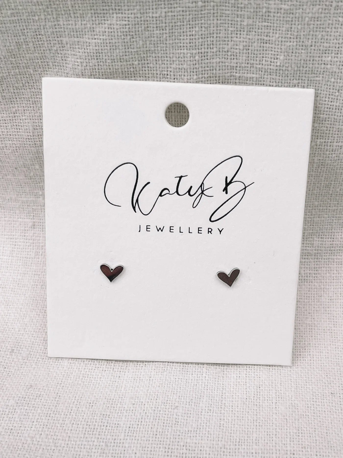 Mini Heart Studs - KatyB Jewellery
