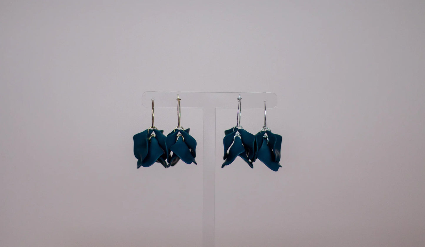 Peony Hoop Earrings - Willow Collective
