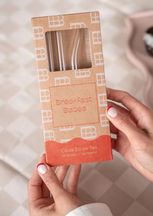 Glass Straw Set - Breakfast Babes