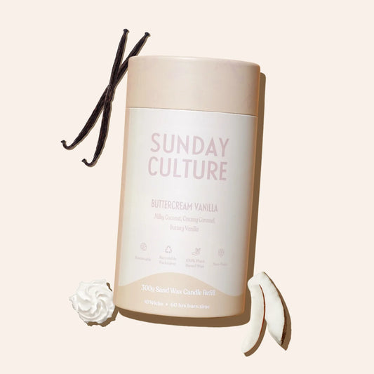 Buttercream Vanilla Candle Refill - Sunday Culture.